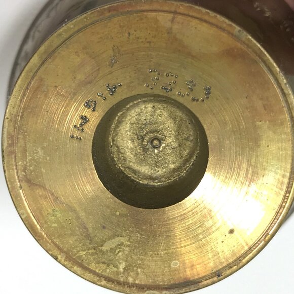 Vintage Hand Etched Solid Indian Brass Dish Bowl - Picture 5 of 5